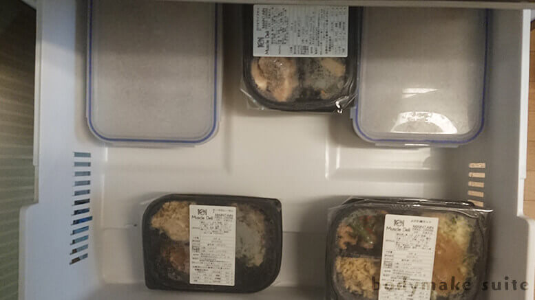 マッスルデリ5食糞を冷凍庫に入れた写真